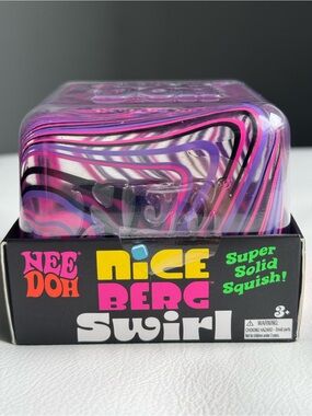 NeeDoh Nice Berg Swirl Pink Purple Squishy Squeeze Toy New SHIPS TODAY!
